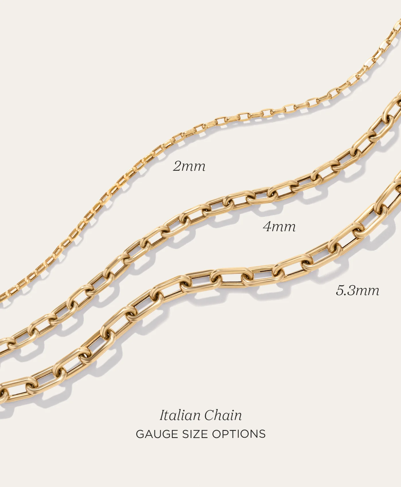 4mm Italian Chain Link Necklace - Image 5