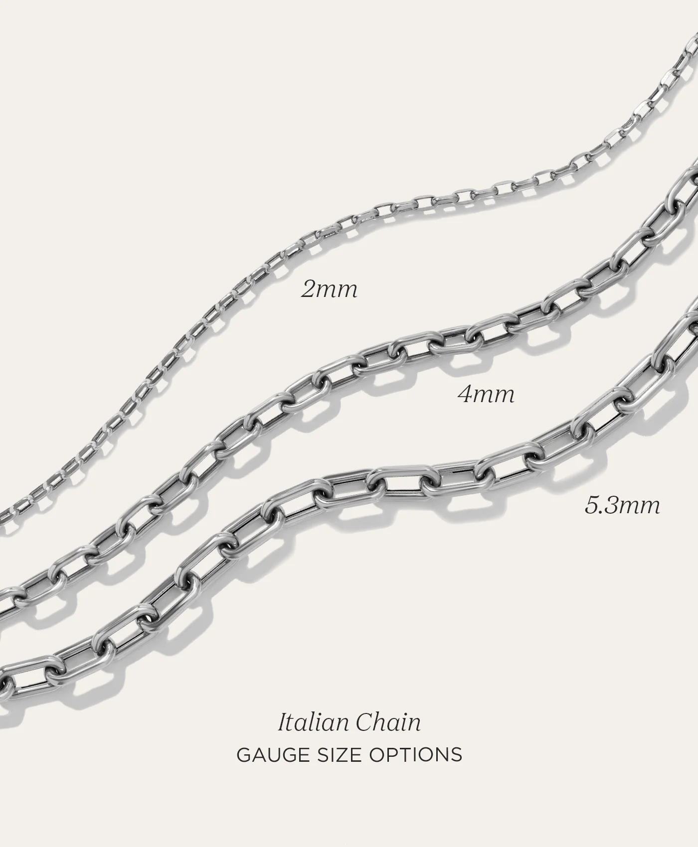 4mm Italian Chain Link Necklace in Sterling Silver - Image 5