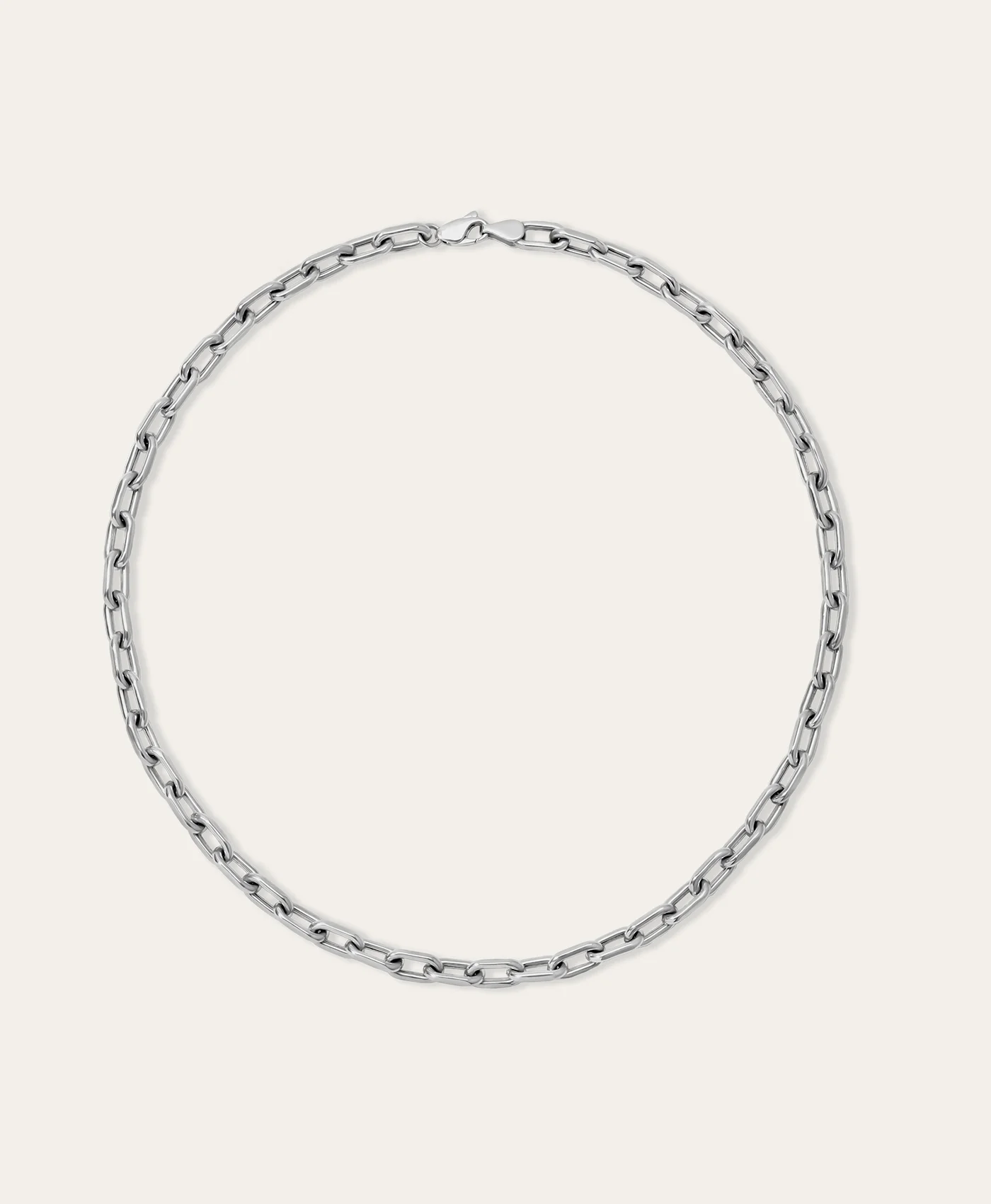 5.3mm Italian Chain Link Necklace in Sterling Silver - Image 3