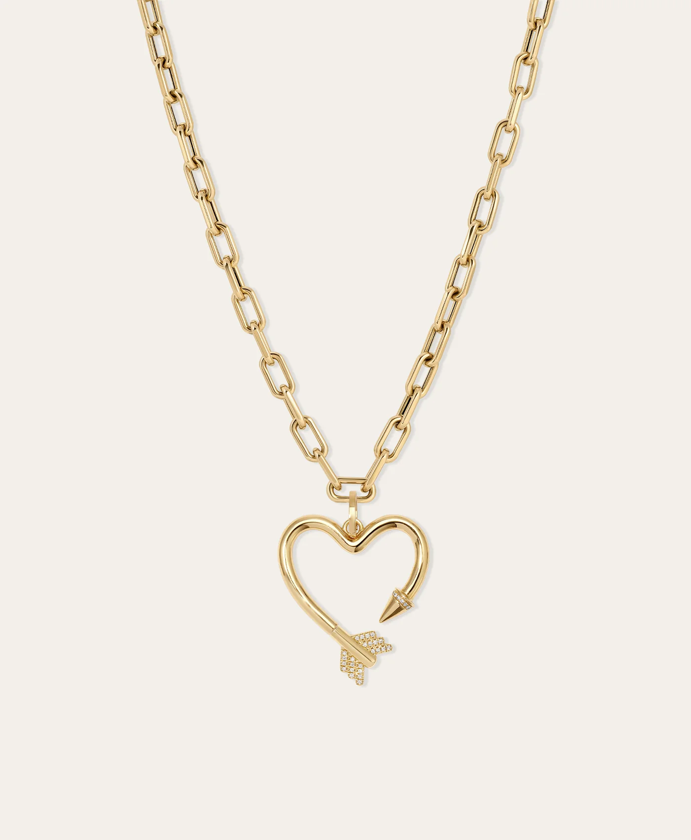 Diamond Arrow Heart Hinged Charm for Big Beads - Image 5