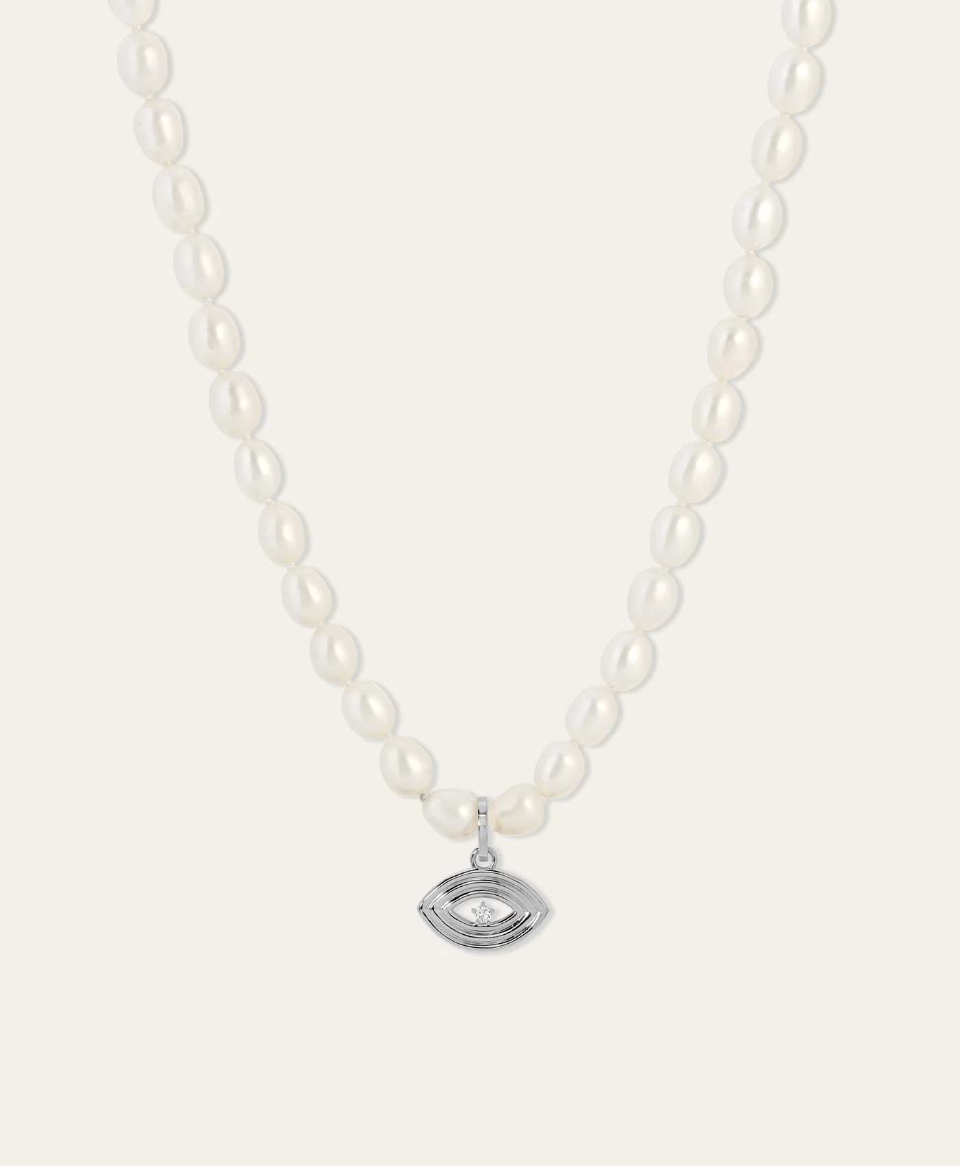 Groovy Diamond Evil Eye Hinged Charm in Sterling Silver - Image 5