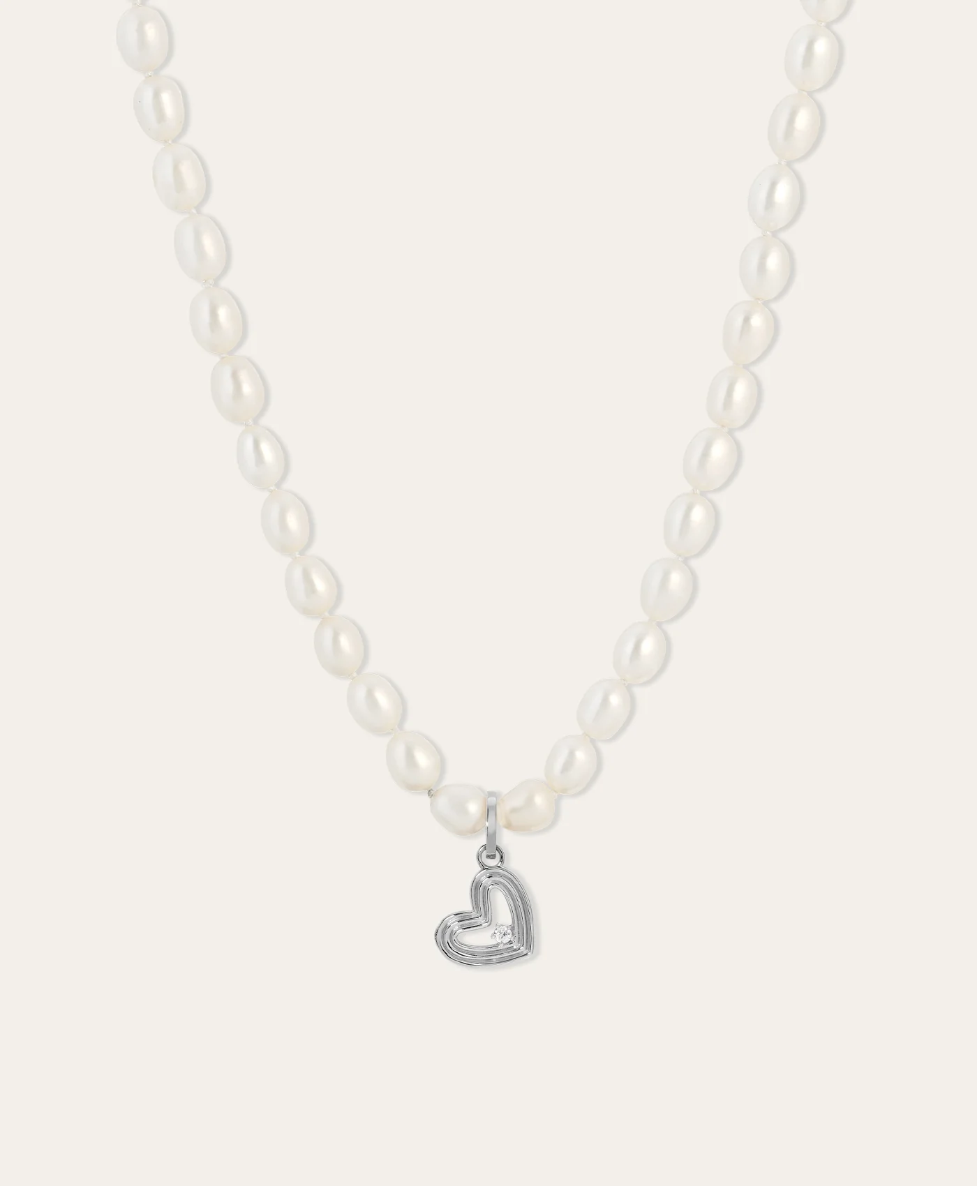Groovy Diamond Heart Hinged Charm in Sterling Silver - Image 5