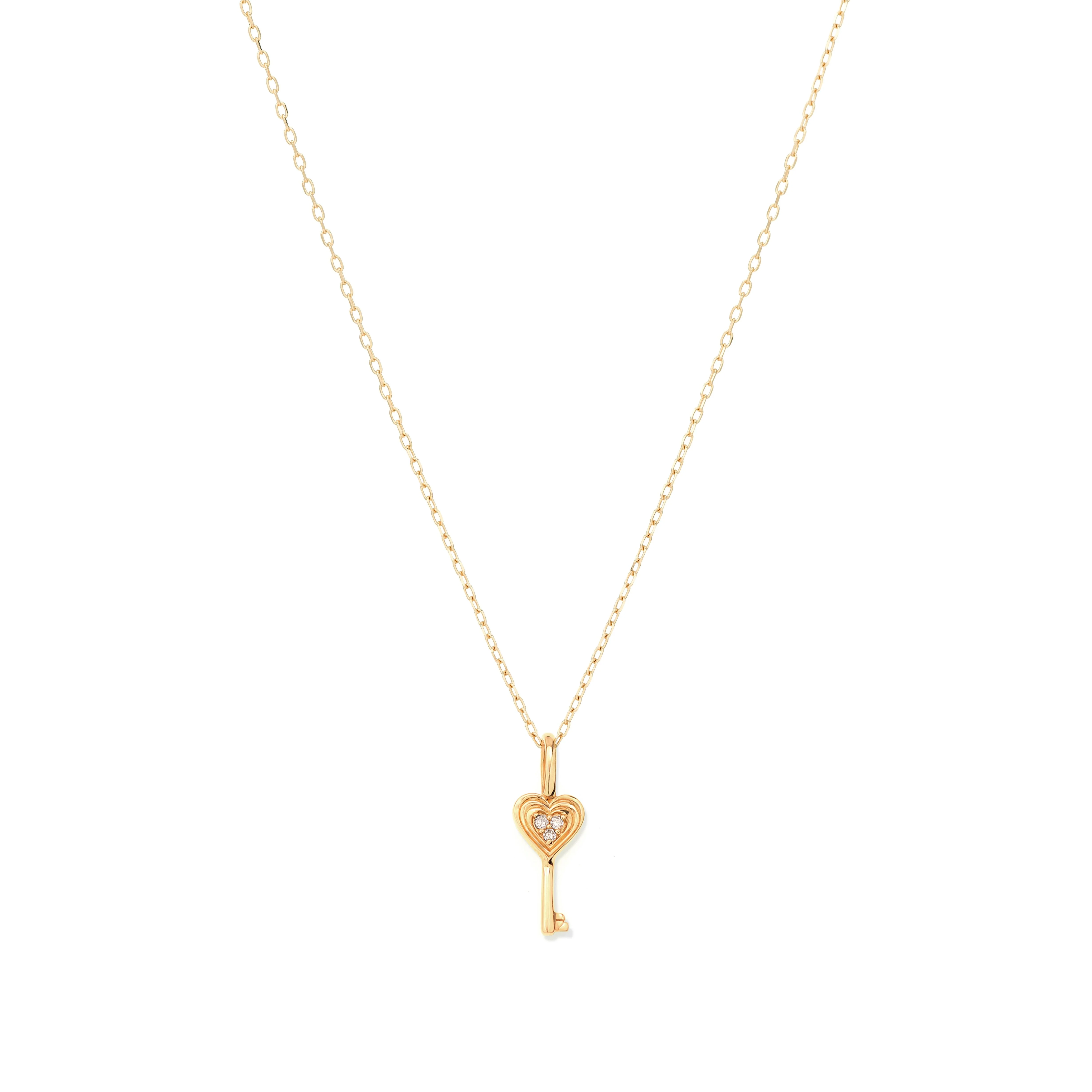 Groovy Diamond Heart Key Mini Charm - Image 3