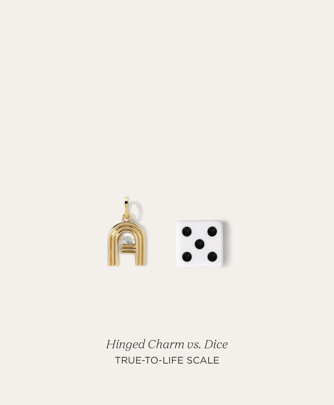 Groovy Diamond Initial Hinged Charm - Image 4