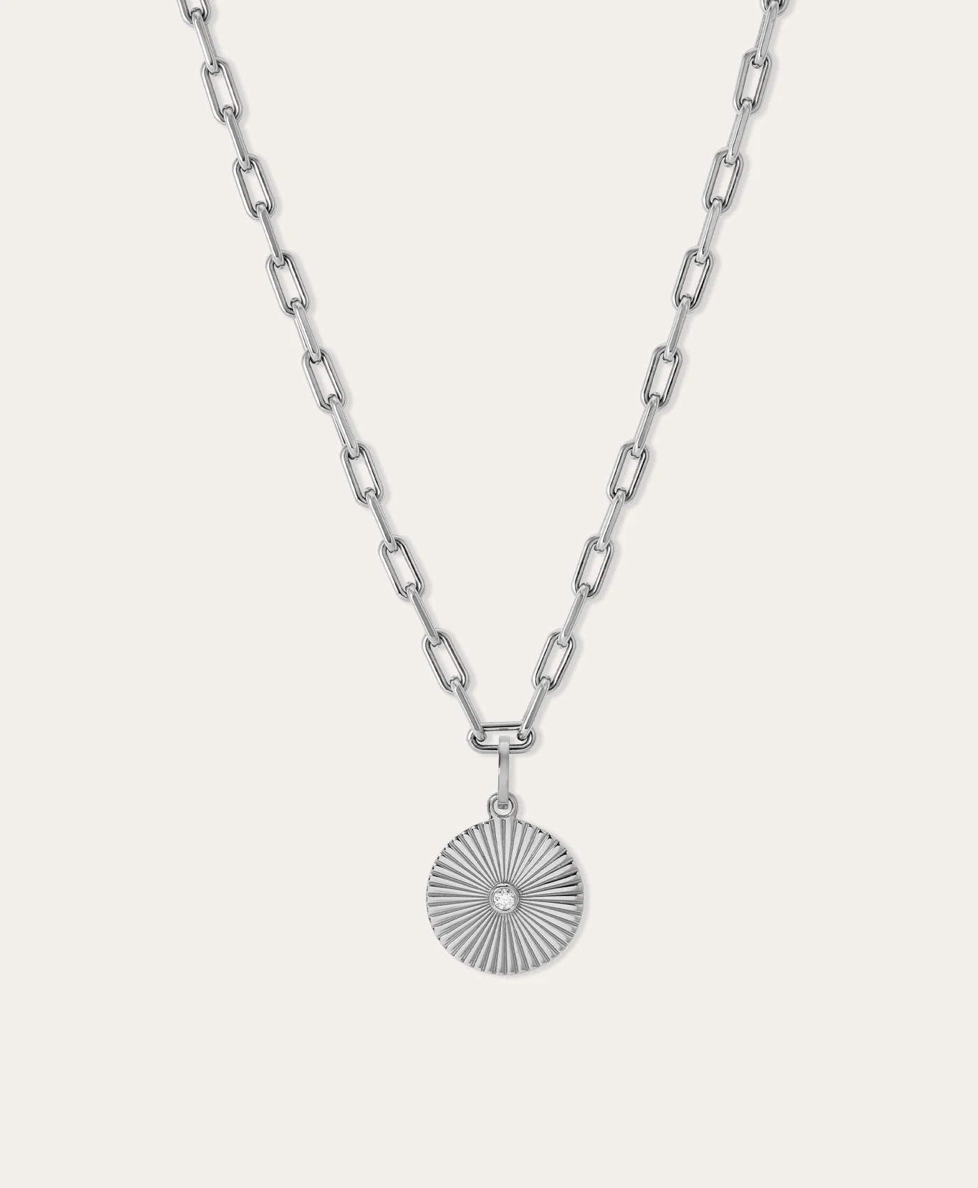 Groovy Diamond Rays Hinged Charm in Sterling Silver - Image 3