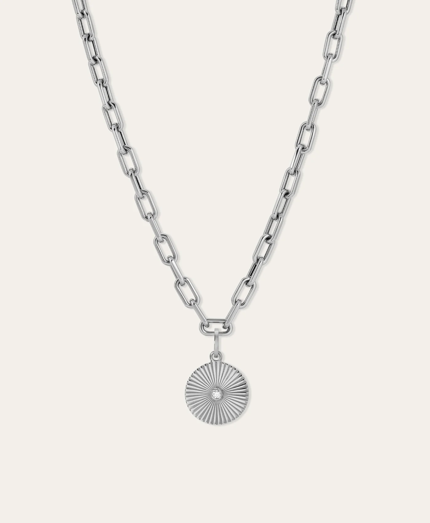 Groovy Diamond Rays Hinged Charm in Sterling Silver - Image 4