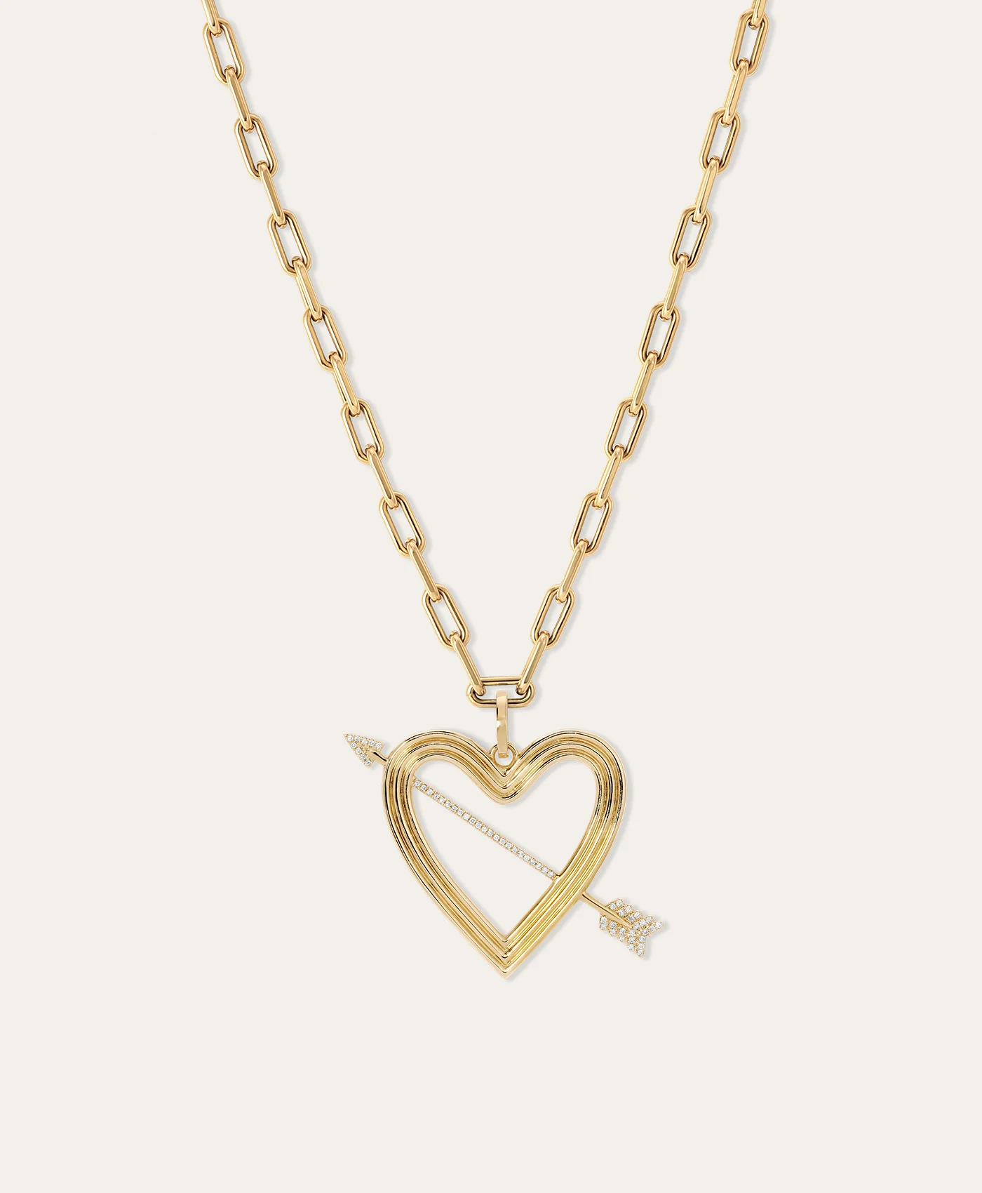 Groovy XL Pavé Heart + Arrow Hinged Charm - Image 3