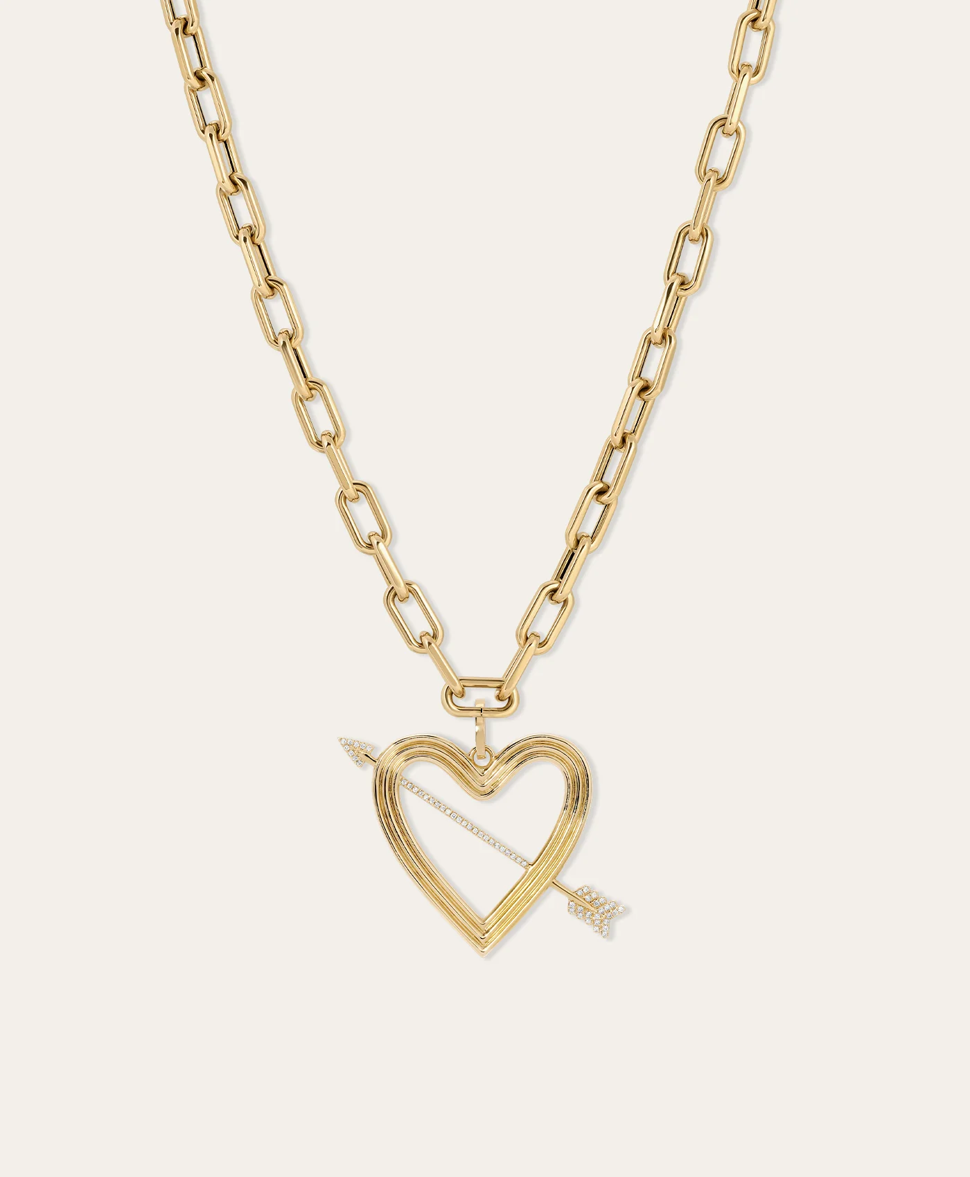 Groovy XL Pavé Heart + Arrow Hinged Charm - Image 4