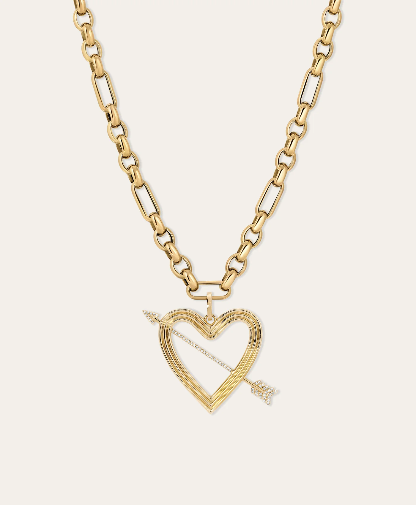 Groovy XL Pavé Heart + Arrow Hinged Charm - Image 5