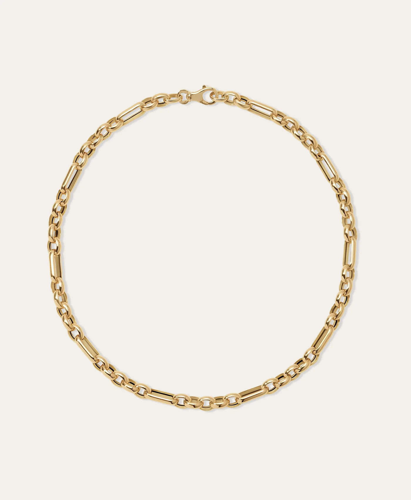 Mixed Rolo Cable Chain Necklace - Image 3