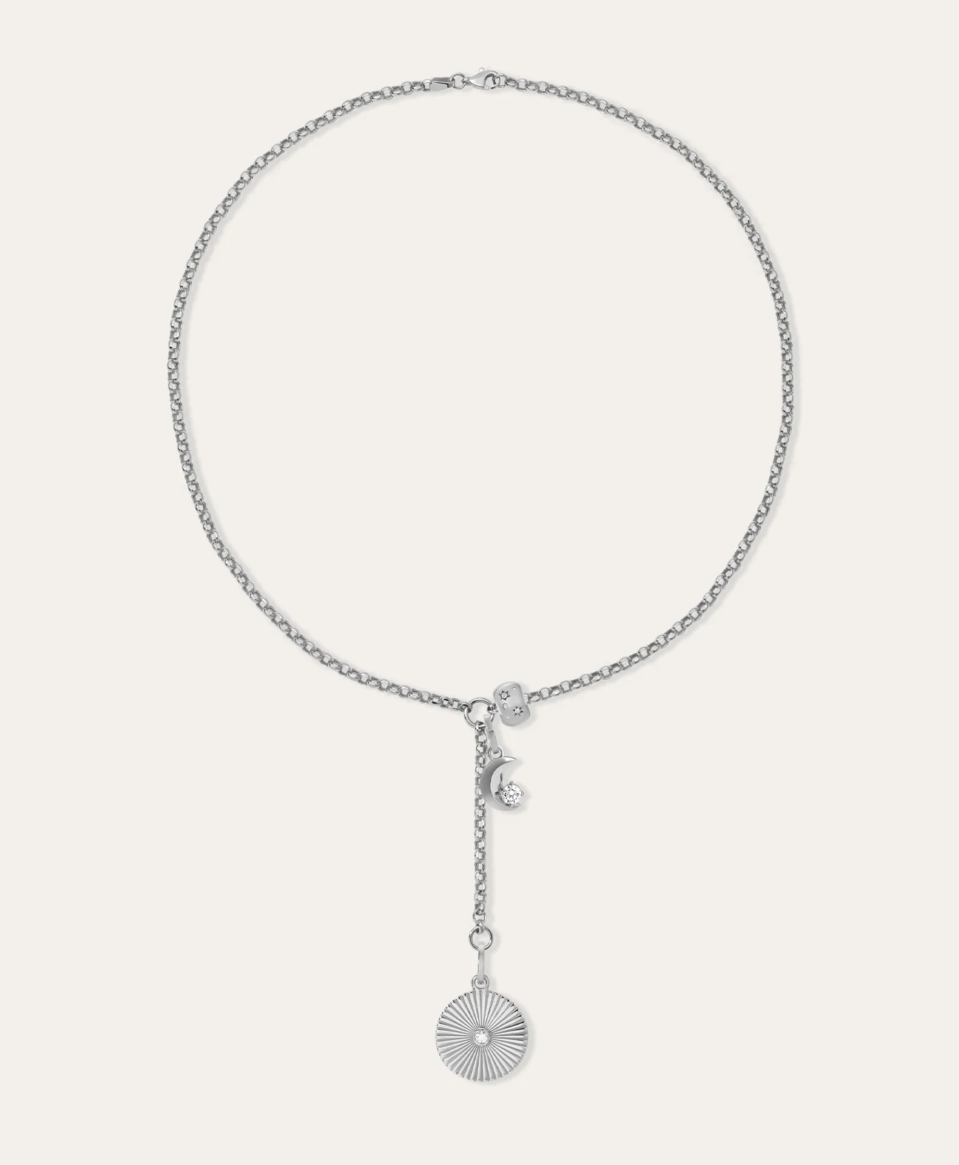 The Moon and The Stars Lariat Necklace in Sterling Silver - Image 3